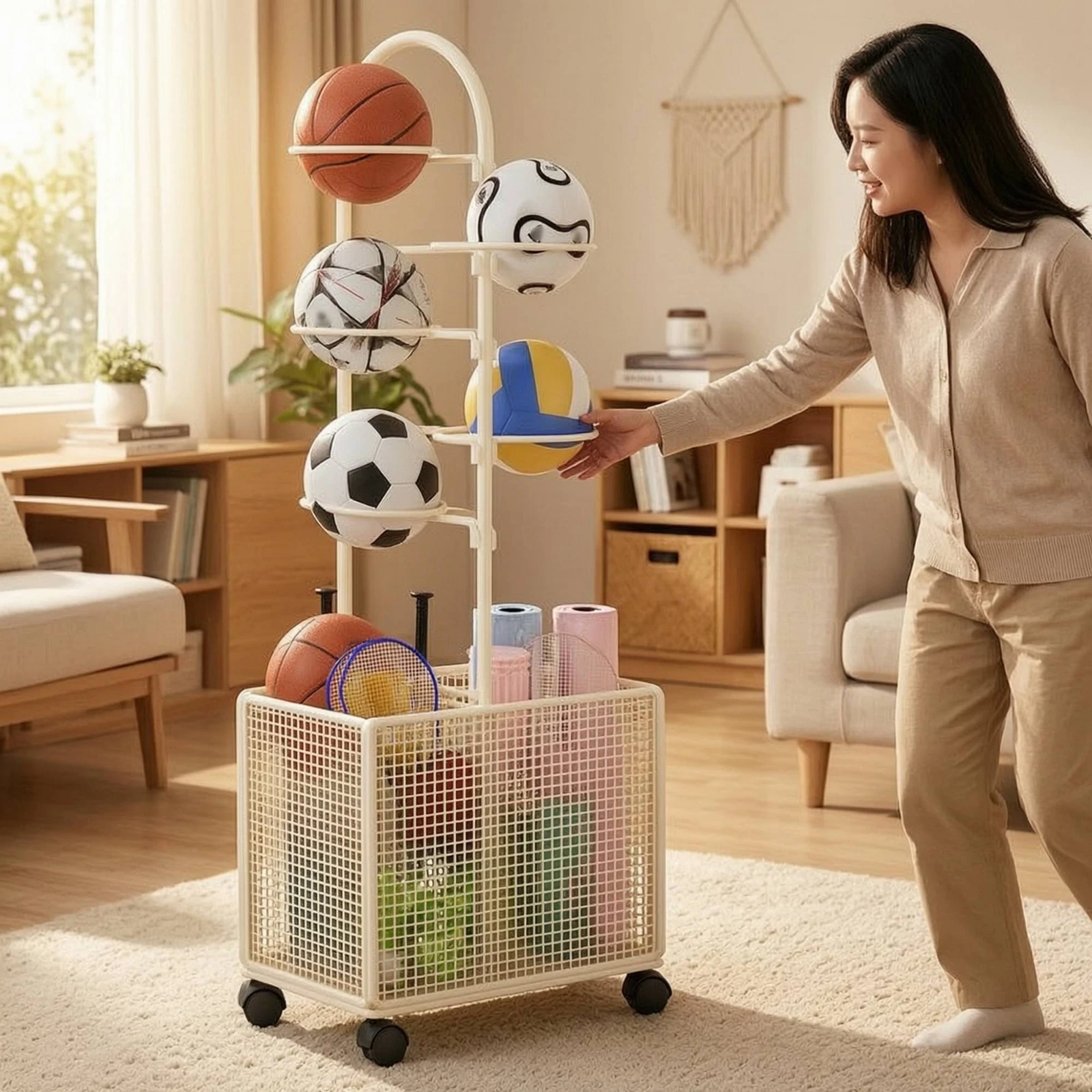 ชั้นวางอุปกรณ์กีฬาแบบตั้งพื้นพ - Sports Equipment Storage บทวิจารณ์และราคา