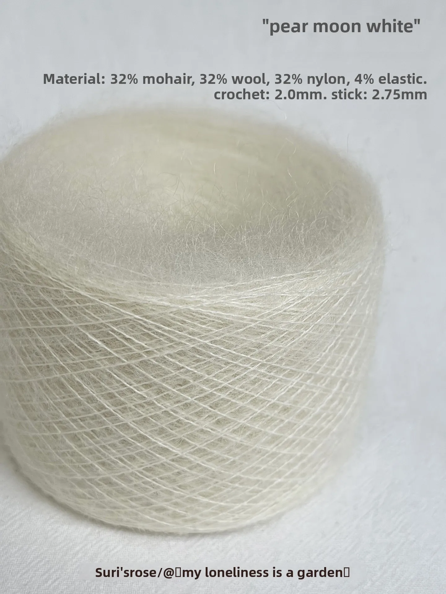 

High Proportion Alpaca Wool Mohair Hand Crochet Stick Stitch DIY Scarf Shawl Wool 25g