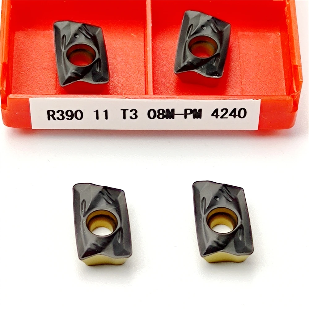 10Pcs High Quality R390 Milling Cutter CNC Lathe Tools  R390 11T308 PM4240  Original Carbide Alloy Inserts For Steel