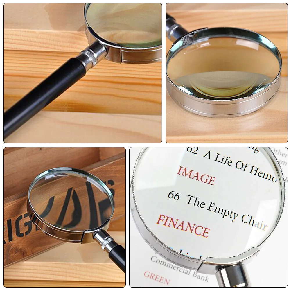 

Small Handheld Magnifier 50mm Lens Glass Durable for Seniors Reading Jewelry Crafts Detailed View Magnifying Glass