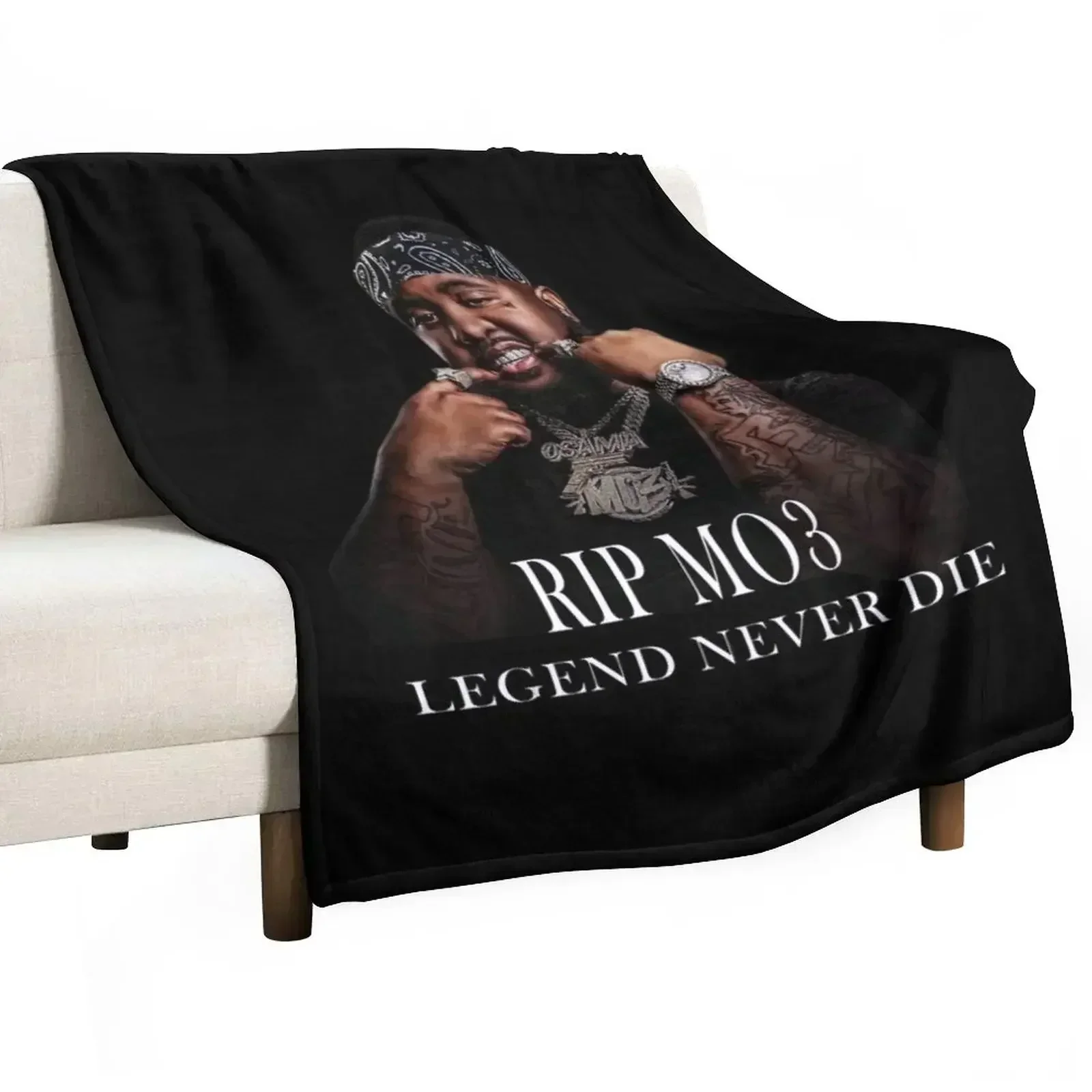 Don broco rip mo3 Shirt Osama Album Legend Never die T-Shirts Gift For Fans, For Men and Women, Gift Mother Day, F Throw Blanket