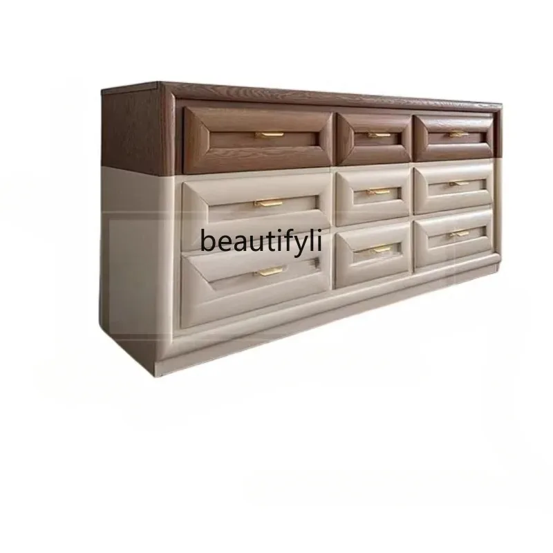 

American retro simple modern size apartment porch chest art bedroom storage locker