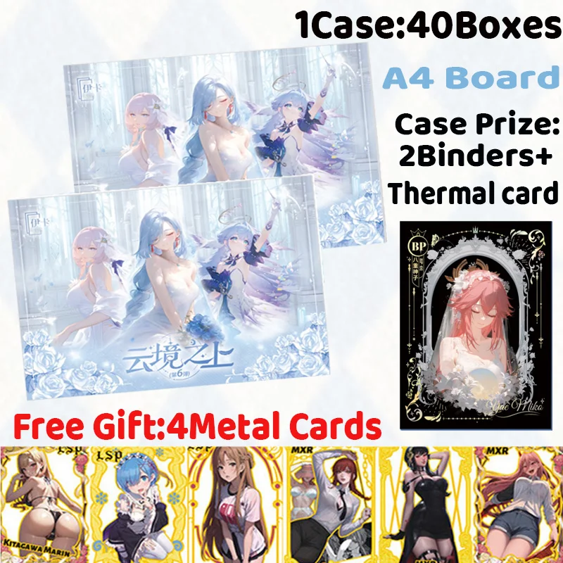 IKa Above the Cloud Realm A4 Board Collection Card Rare Collection Sexy Waifu Cards ACG Girls Booster Box Hobbies Gifts