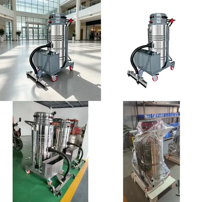 Hot Selling 100L Electric Industrial Vacuum Cleaner with Automatic Filter Shaker Stainless Steel for Woodworking Workshops