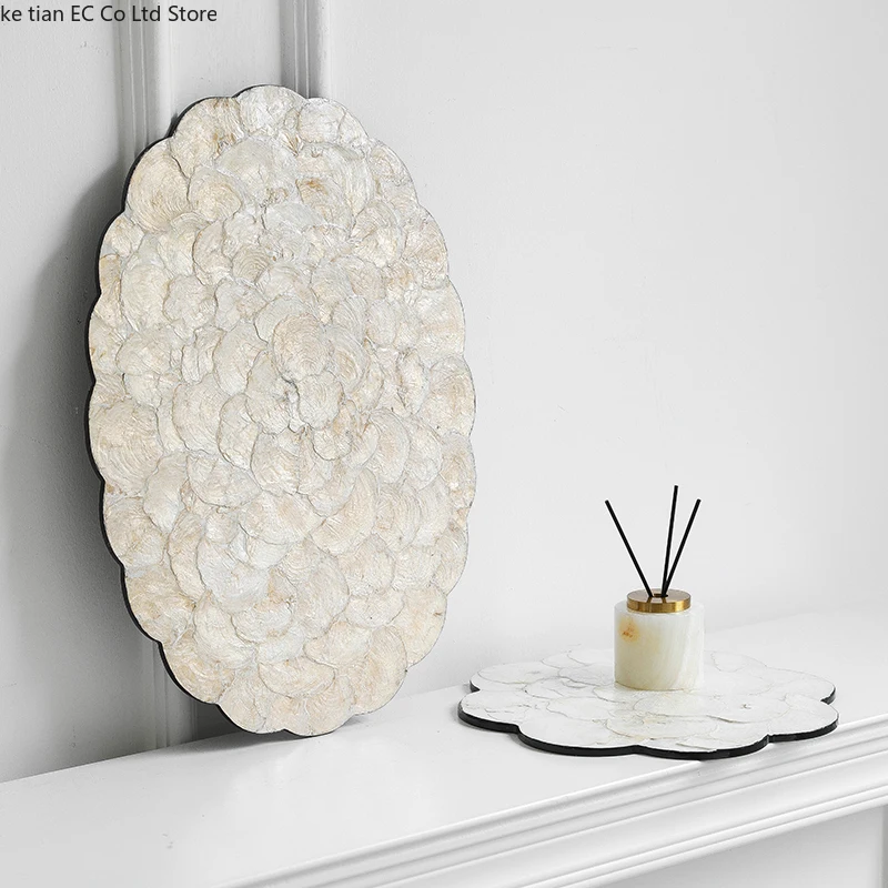 French Shell Table Mat Placement Mat Anti Scalding Placemats for Table Desktop Storage Mat Light Luxury Creative Home Decorative