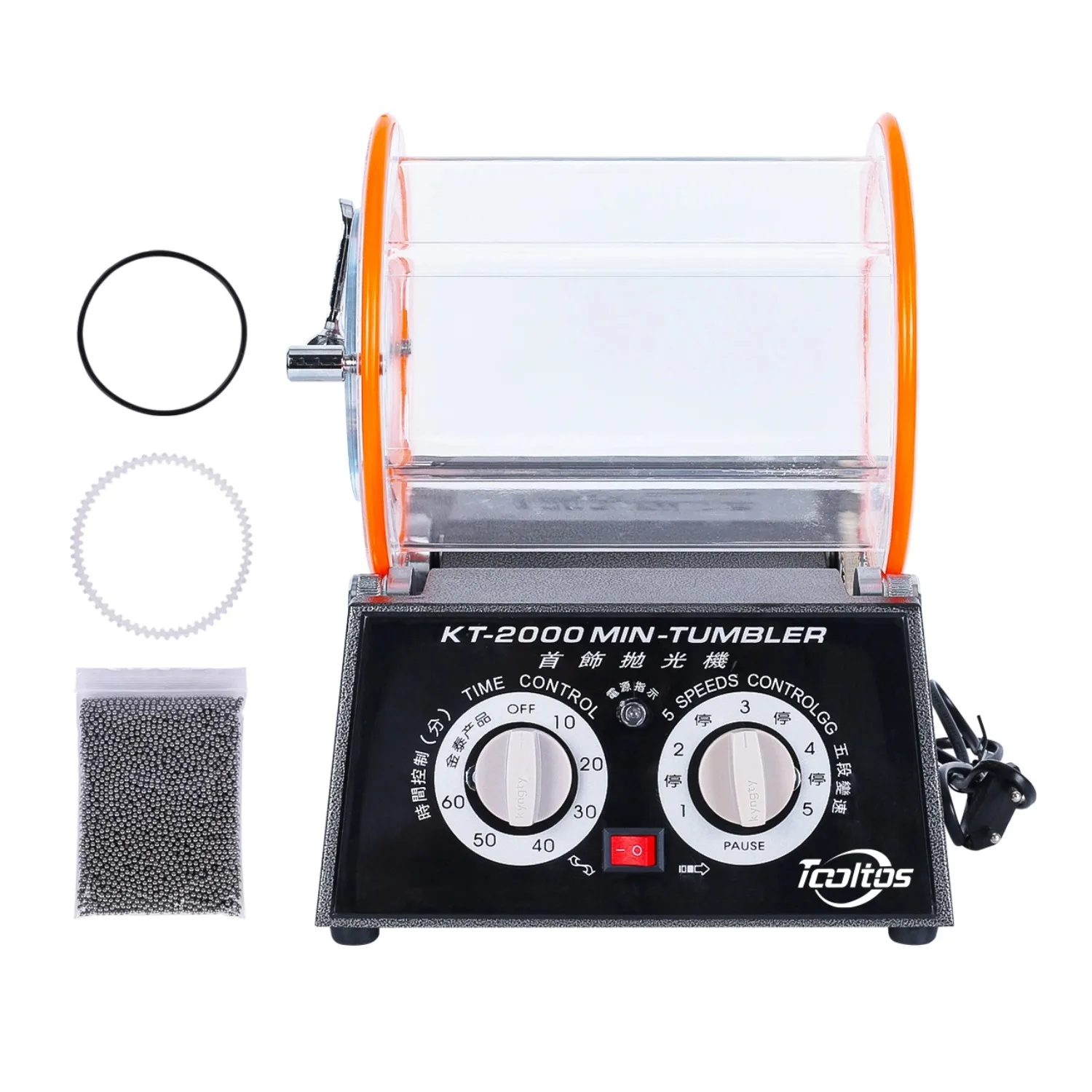

5 кг стакан для полировки ювелирных изделий KT-2000: роторная полировальная машина с бусинами 450 г для отделки поверхности золота/серебра/нефрита