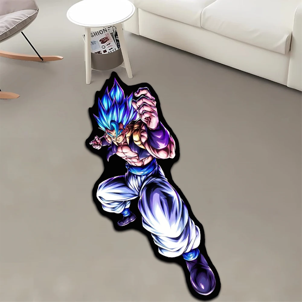 Area Rugs Anime Gogeta Dragon Ball Z: Fukkatsu no Fusion!! Gokuu to Vegeta Printed Irrgular Creative Carpet for Home Decor