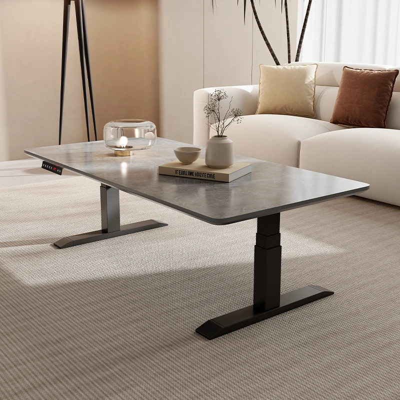 

Nordic Luxury Rock Plate Coffee Tables Modern Minimalist Rectangular Electric Lift Desk Creative Living Room Furniture FYCD
