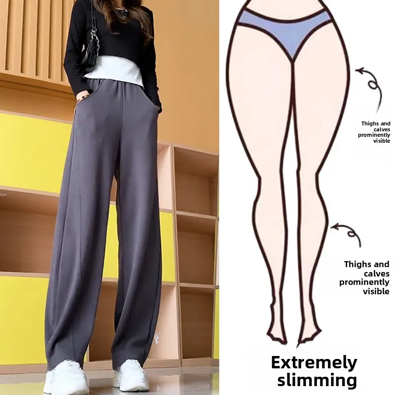 

Модные женские спортивные брюки больших размеров, свободные брюки-бананы с высокой талией, повседневные спортивные длинные брюки, весна-осень, новый стиль