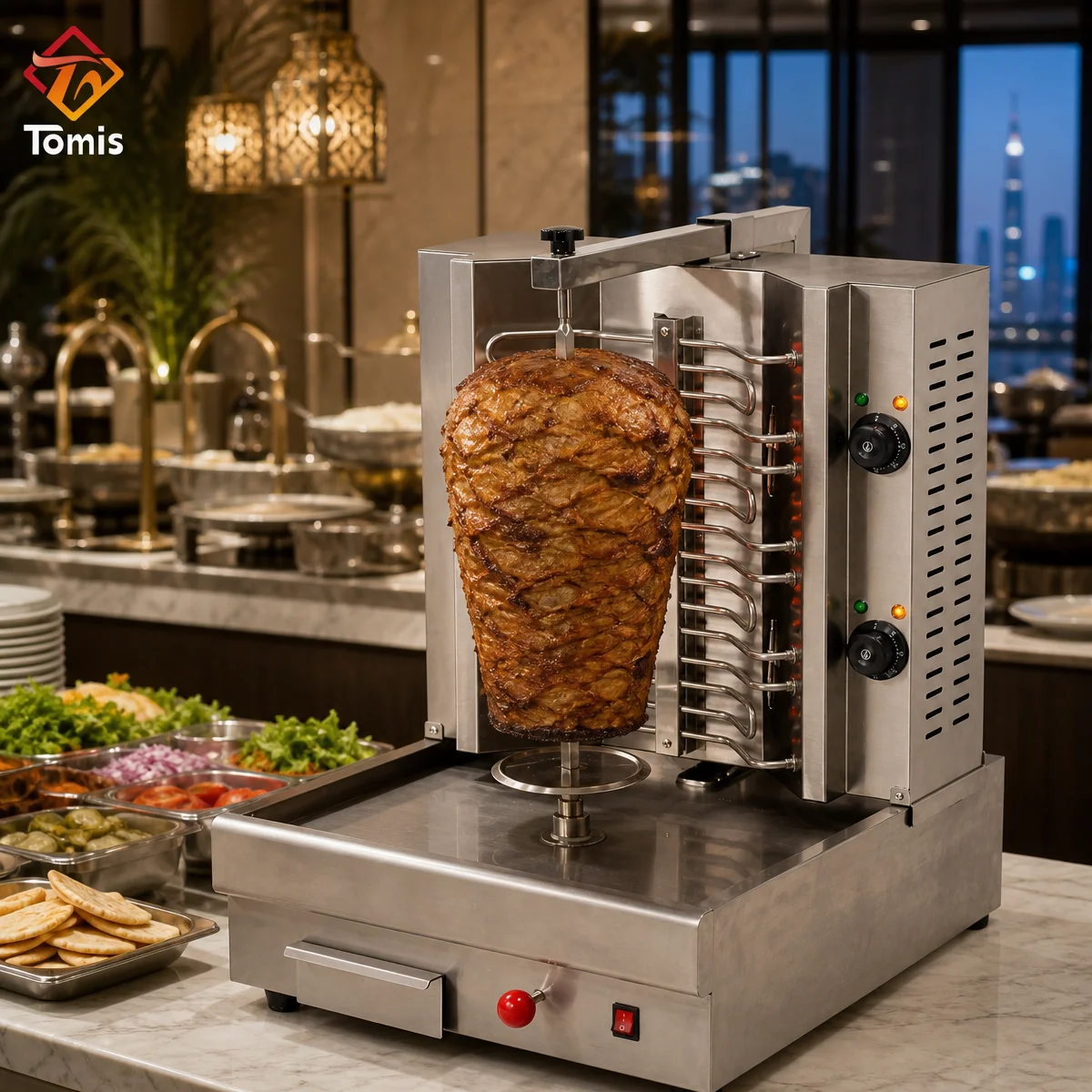 Kebab Shawarma Machine - 業務用電気式シャワルマ機メーカー。レストラン向けステンレス製ドネルケバブ回転式グリル。卸売、OEM、ODM対応。
