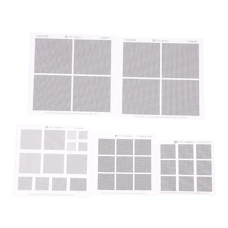 Hole Spacing 0.3/0.35/0.375/0.4/0.5/0.58/0.6/0.8/1.0mm Universal Green Oil Net UV Solder Mask BGA Reballing Stencil
