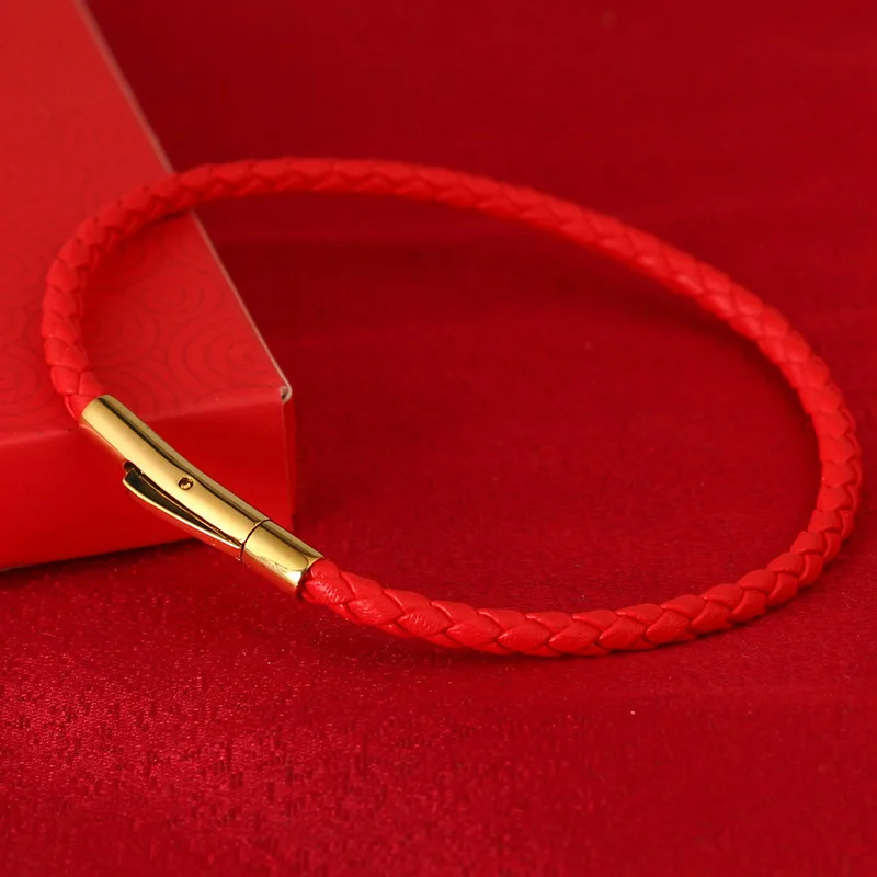 rope leather bracelets PU Leather Rope Woven Bracelets With Simple Leather Stopper Buckle Bracelet Jewelry Wholesale