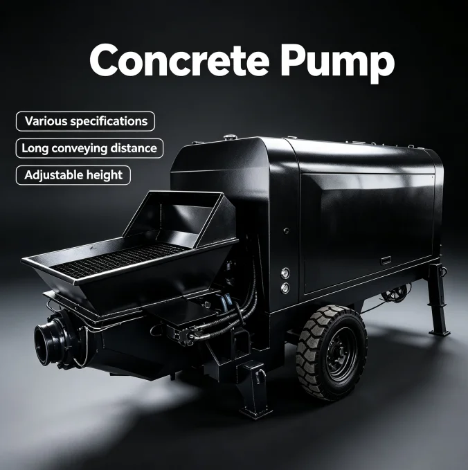 Compact Electric Concrete Transfer Pump Space‑saving Cement Delivery Machine For Narrow Working Site House Construction