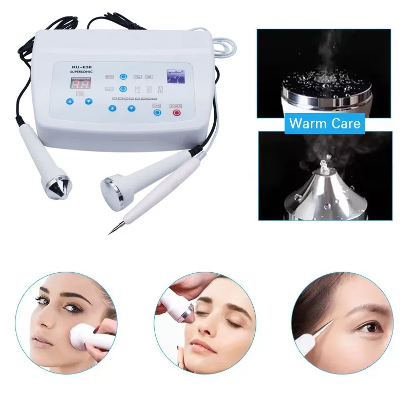 3-in-1 ultrasone schoonheidsmeter Lift huid Anti-aging schoonheid Vibrerende stimulator Smetverwijderaar Sproetverwijderaar Gezichtsverzorging