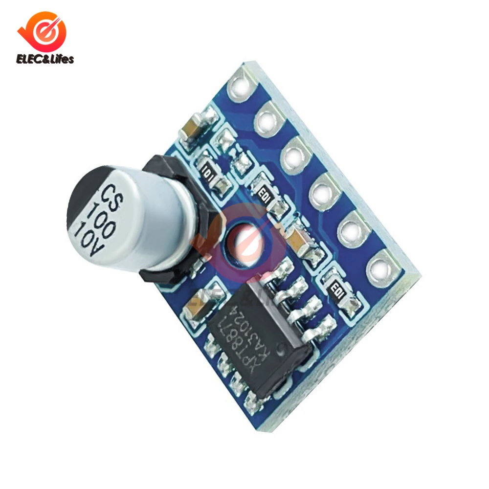 5Pcs/lot 5128 Amplifier Board 5W Class D Digital Amplifier Board Mono Audio Module Low Distortion VS88715V DC 2.5-5.5V