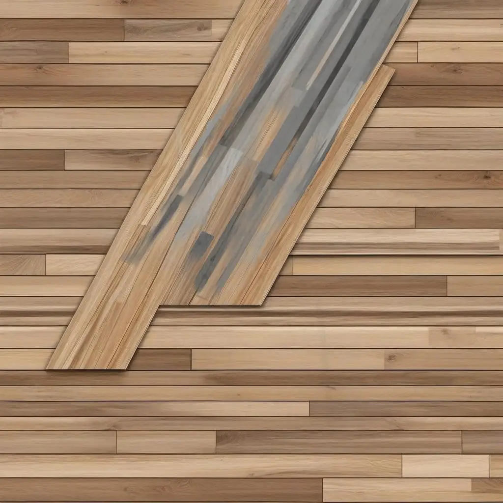 Self-Adhesive PVC Flooring Planks - 4.46 m², 3mm Thick, Stylish Striped Grey Design