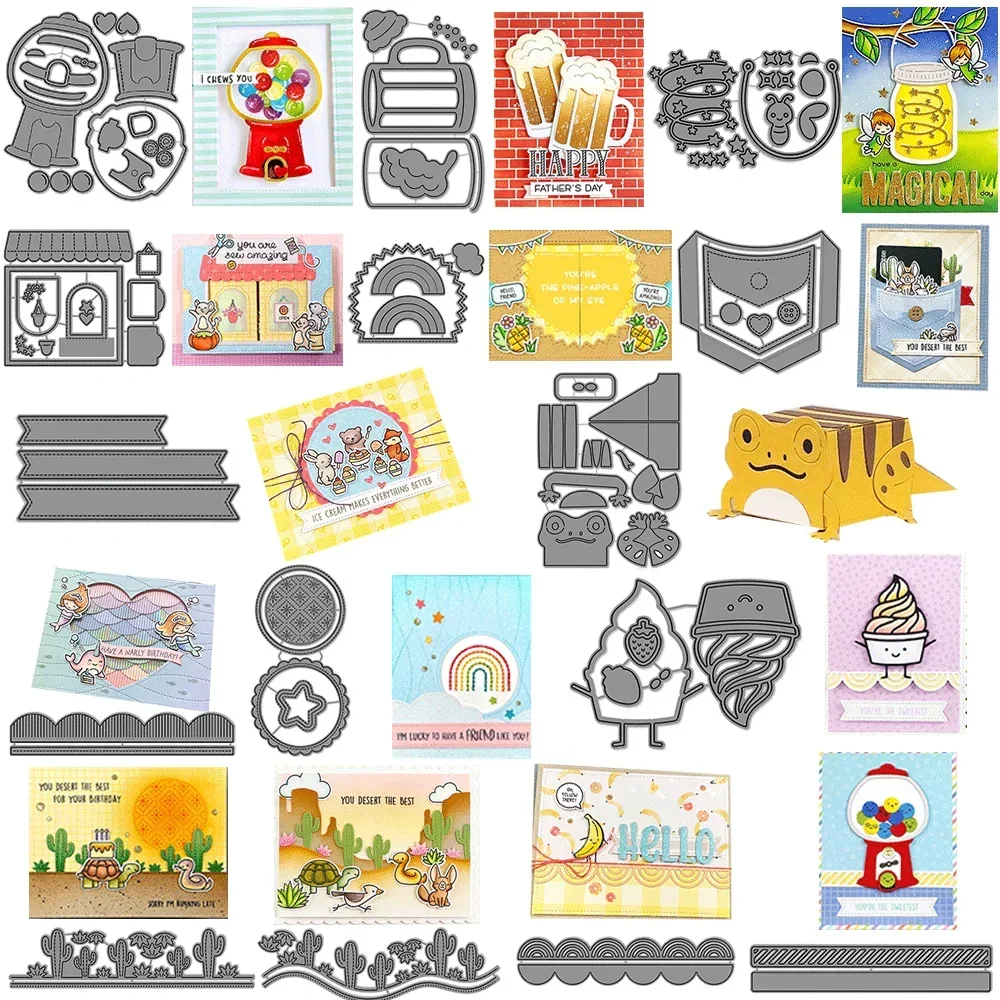 Süßigkeitenmaschine, Bier, Eis, Wüste, Metall-Stanzformen, Prägestanz für DIY-Kartenherstellung, Scrapbooking, Bastelbedarf