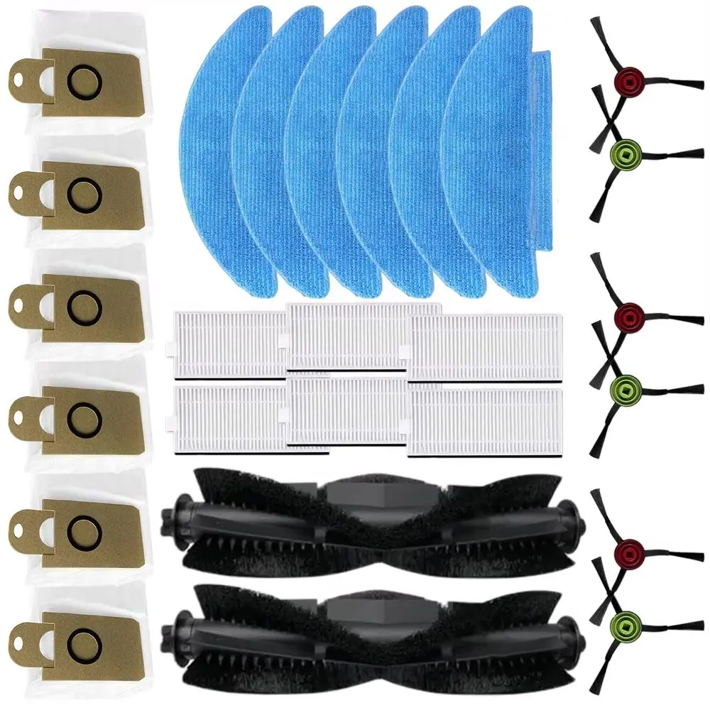 Комплект аксессуаров для робота-пылесоса T10s, Aonus I8, HonitureForQ6 SE: боковая щетка, основная щетка, салфетки для влажной уборки Комплект аксессуаров для робота-пылесоса T10s, Aonus I8, HonitureForQ6 SE: боковая щетка, основная щетка, салфетки для влажной уборки