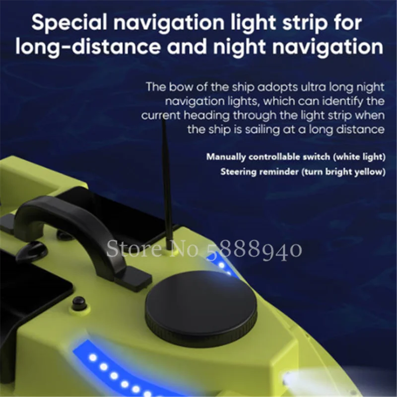 99 GPS Independent Four Hopper RC Fishing Boat 2.4G 600M 3KG Loading 6 Axis Smart Auto Check Waterproof Remote Control Bait Boat