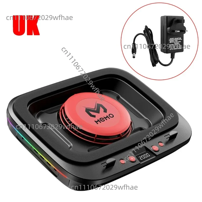 for Eswirepro FL08 Strong Air Cooling Stand Base Bracket Pad Powerful Fan Pressure Gaming Laptop Cooler with 12V Power Supply