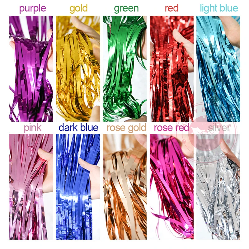 Party Rain Curtain Wholesale Bright Aluminum Foil Ribbon Birthday Parti Wedding Festival Celebration Christmas Decoration Tassel