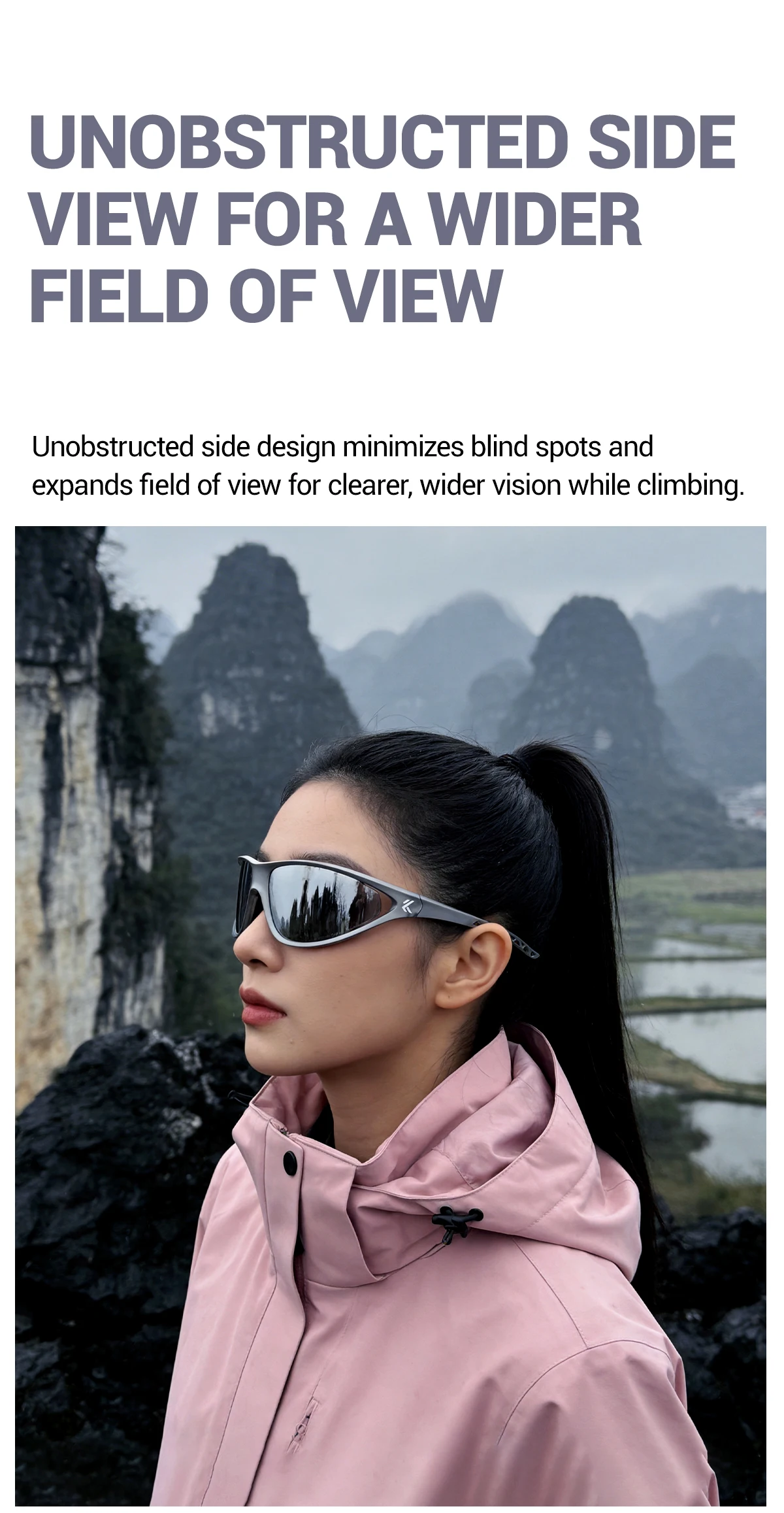 Kapvoe Neue Wander-Sonnenbrille Camping Mode-Sonnenbrille für Männer Photochrome Fahrradbrille MTB-Bike-Brille Angelbrille Sportbrille – Detail 9