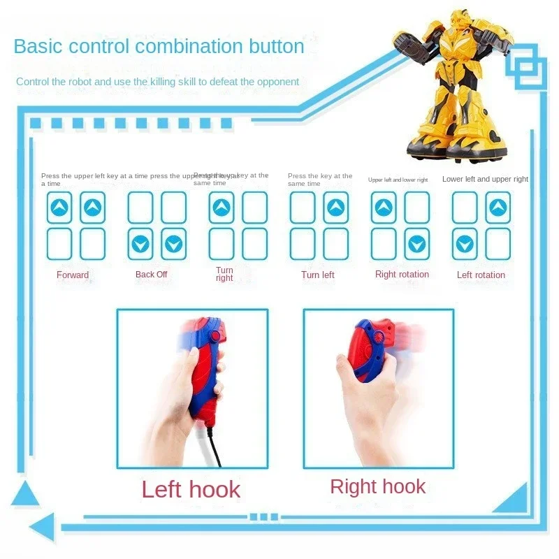 光と体性感覚制御を備えたバトルロボット,大きなダブルボクシング玩具,rcロボット,インタラクティブゲーム,親子向け,ギフト
