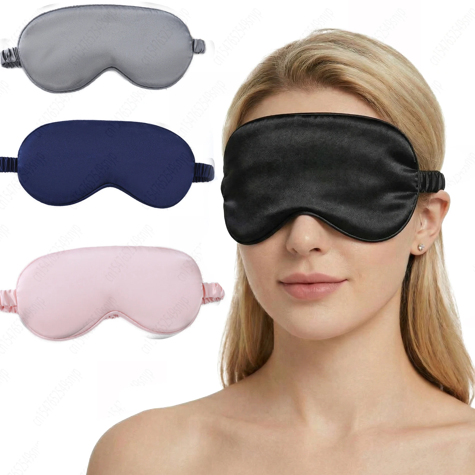 Soft Silk Sleep Mask Eye Masks for Sleep, 100% Blackout, Zero Eye Pressure, Blindfold with Adjustable Strap, Travel Eye Covers