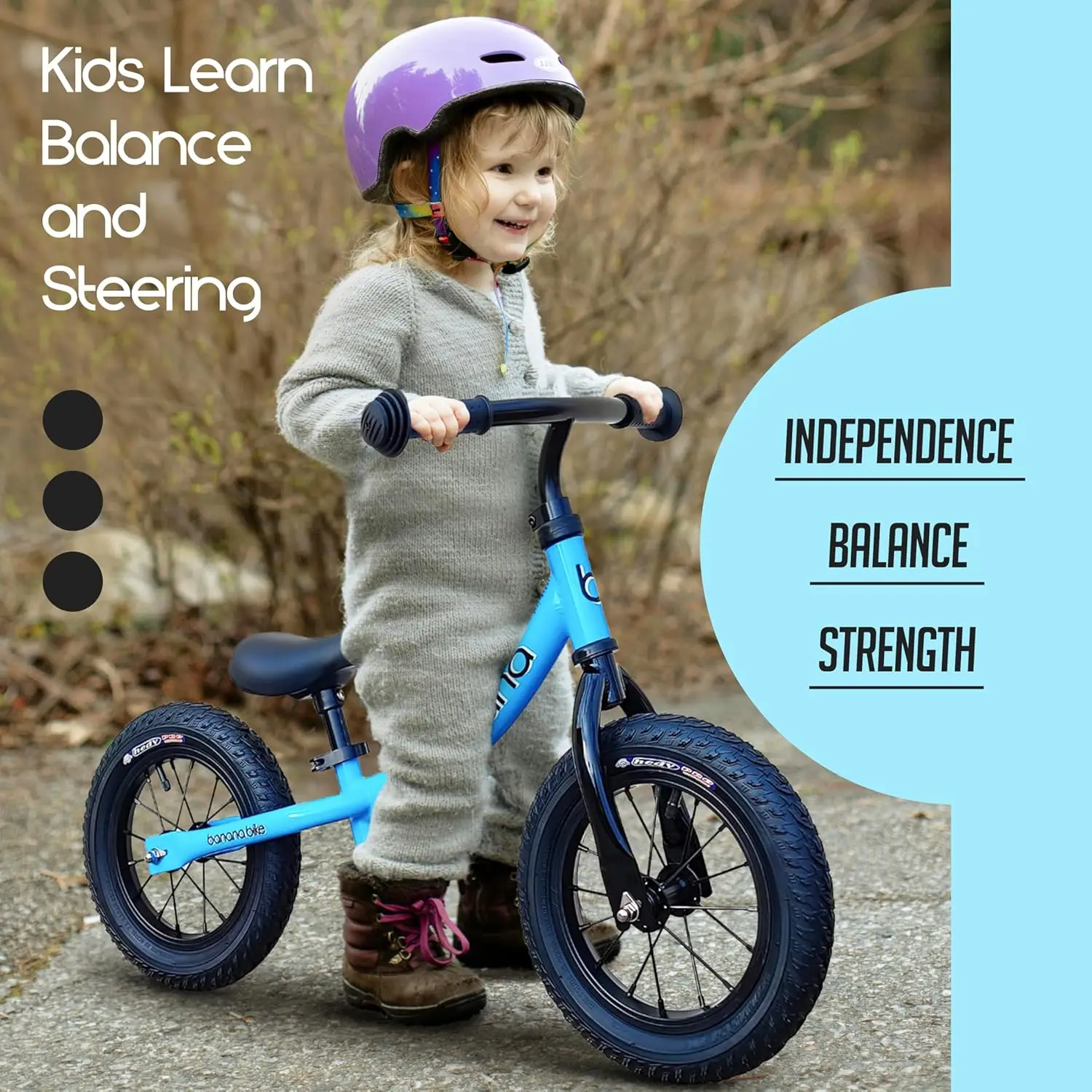 LT Balance Ride-On pour les enfants de 2 à 4 ans, guidon et siège réglables, légers, subventions d'entraînement, sans pédales, cadre d'infraction, EV