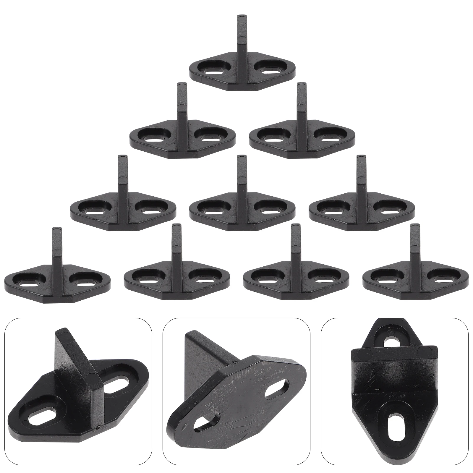 

10 Pcs Barn Door Floor Guides Swing Stopper Sliding Bottom Hidden T Rail Wooden Alignment Smooth Operation POM Wear Resistance