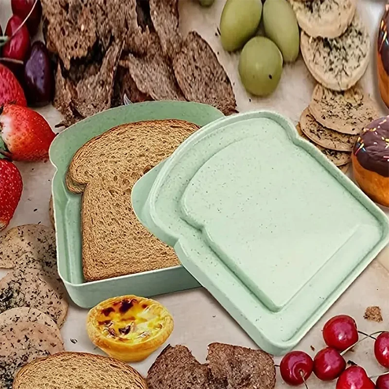 Pojemniki na kanapki o dużej pojemności Pudełko na lunch Pudełko do przechowywania tostów Przenośny futerał do przechowywania żywności Wielokrotnego użytku Futerał na kanapki w kuchence mikrofalowej