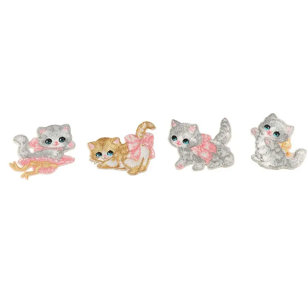 Self-adhesive Cartoon Cat Embroidered Patch DIY Cute Clothing Patch Clothes Stickers Clothes Appliques Sewing - Image 3