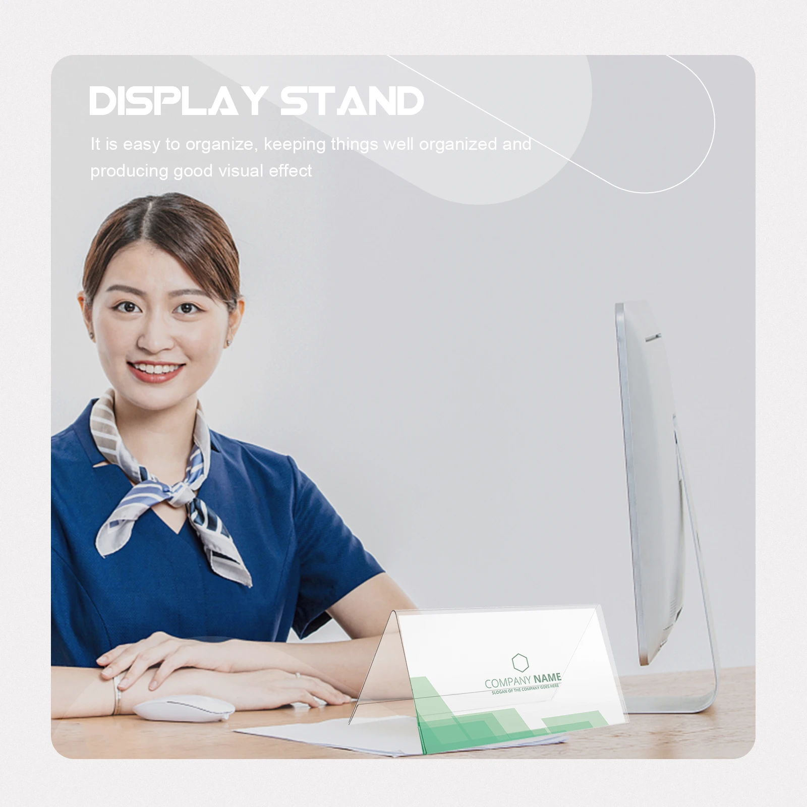 

Acrylic Display Board Transparent Cards Signs Table for Seating Store Holders Placed Vertical Desk Name Clear Blank Events