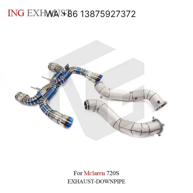Wmwmnu for ING Tuning Titanium Exhaust System for 720S Auto Performance Downpipe Catback Straight Pipe