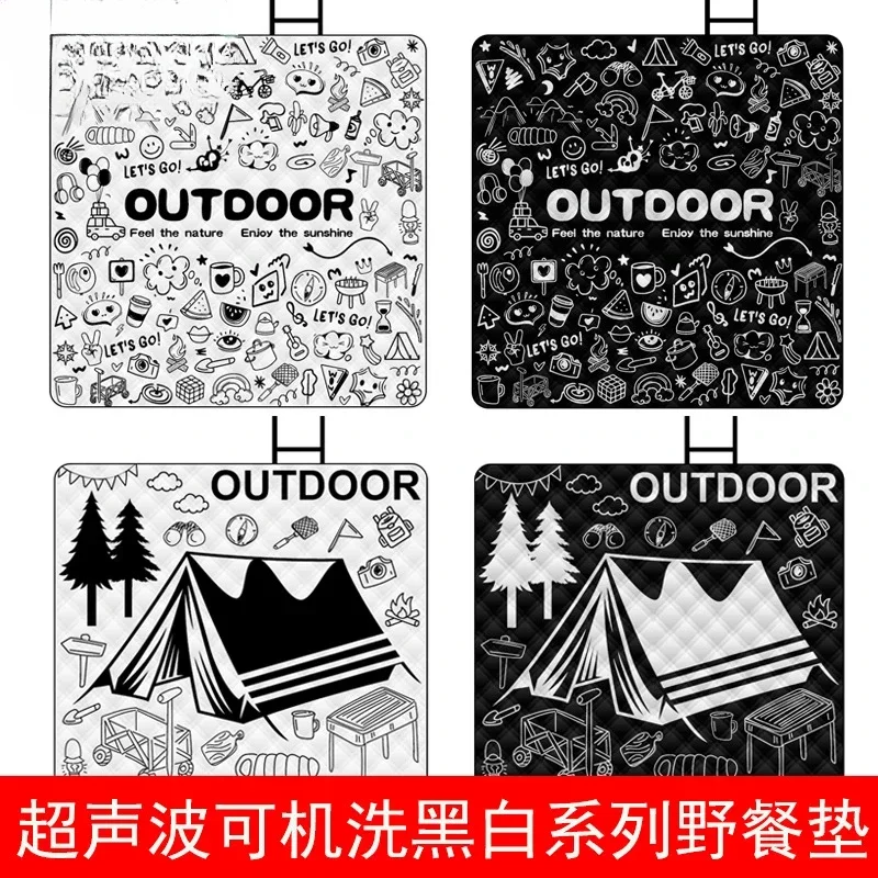 

Picnic mat outdoor moisture-proof camping picnic mat outing lawn floor mat aluminum film bottom