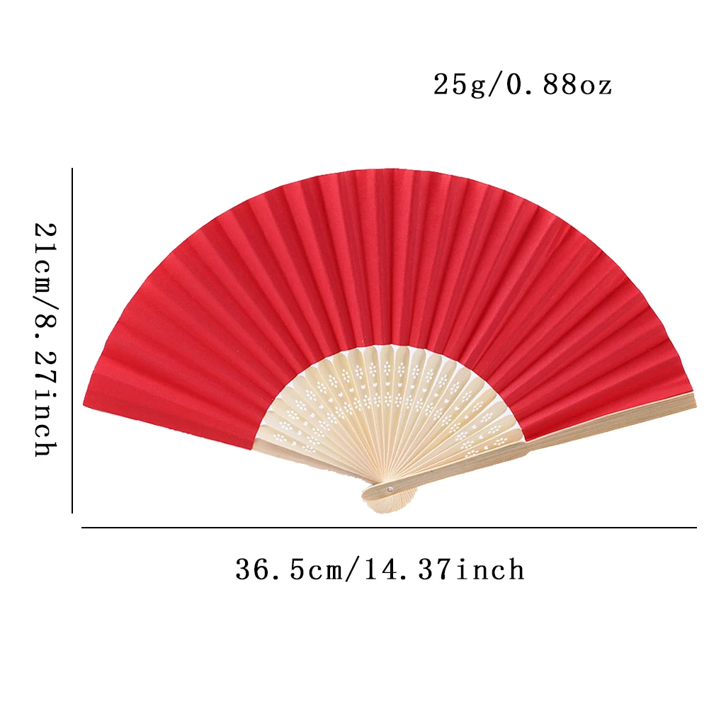 Pure Color Blank Bamboo Folding Fan Children\'s Painting Handicraft Cartoon Calligraphy Graffiti Paper Fan Wall Hanging Souvenir