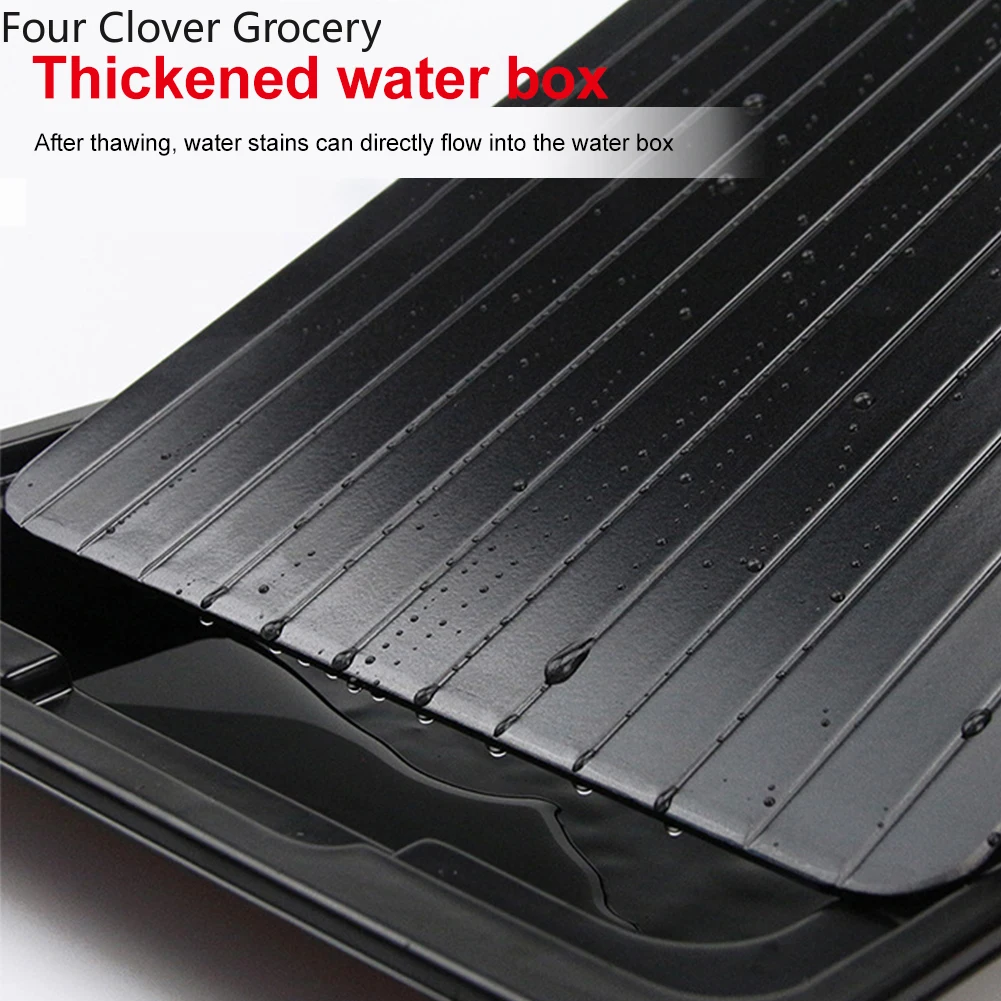 1 Set Fast Defrosting Tray with Water Container Frozen Meat Defrost Food Thawing Plate Board Kitchen Gadget  Accessories