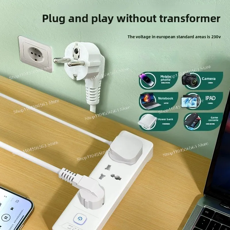 European standard power strip German standard socket Korean adapter plug German power French European universal wiring board
