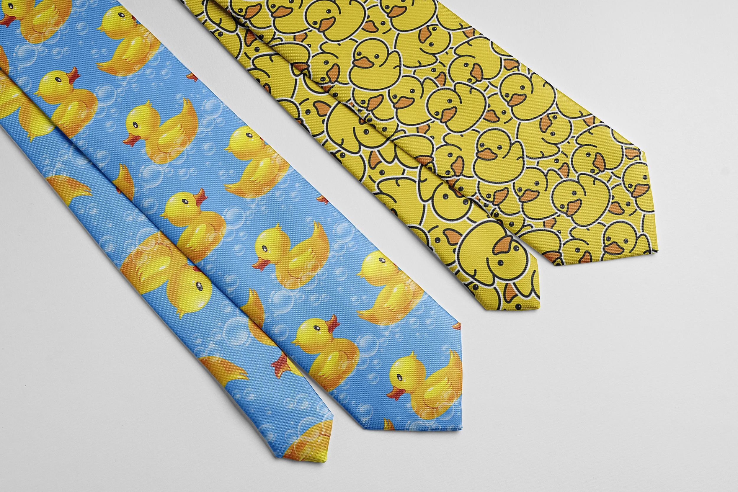 New Cartoon Yellow Duck Necktie 8cm Wide Polyester Shirt Suit Accessories Men Women Neckwear Show Party Wedding Fun Ties Cosplay