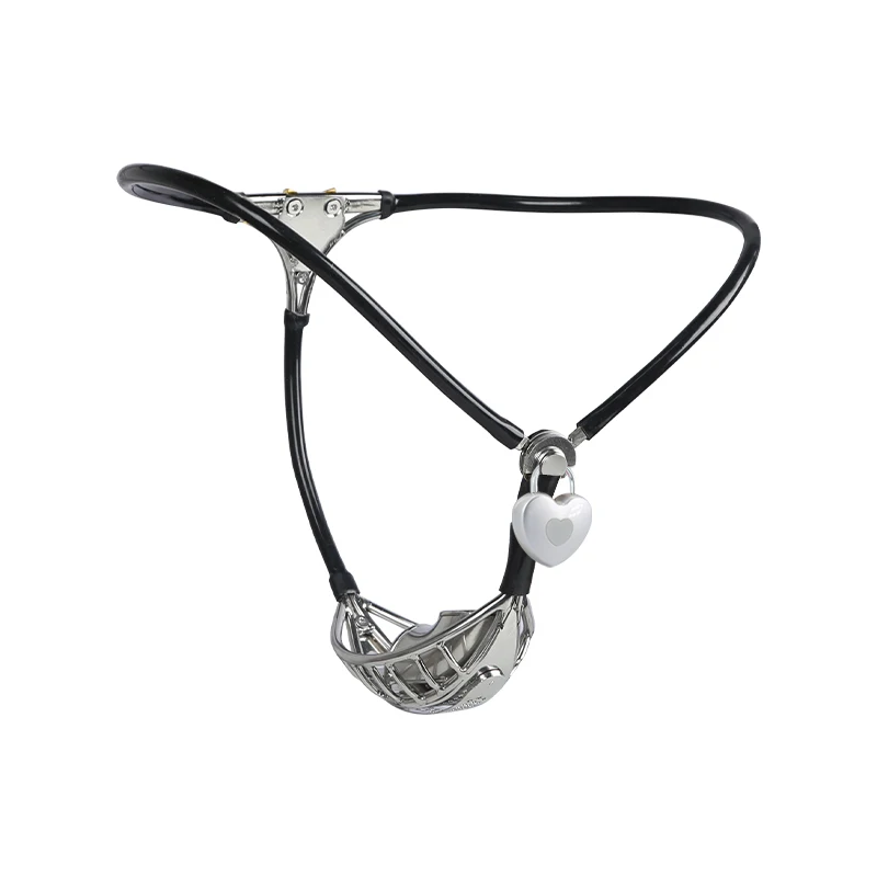YoKoNex Male Silicone Stainless Steel Chastity Belt Invisible Locking Briefs Hollow/Closed Penis Cage Male Adult Products Sex To