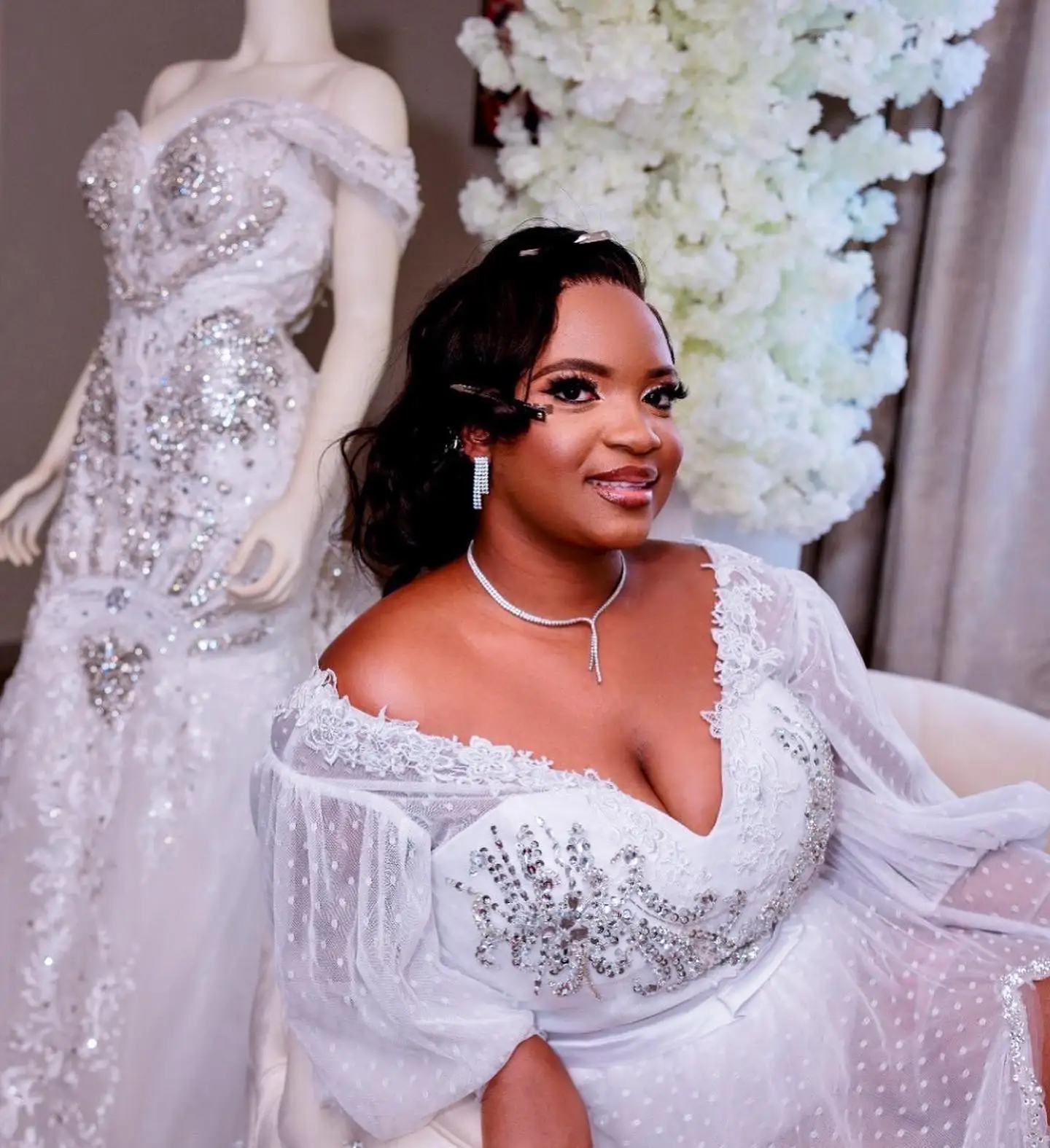 Cswdocy Lace Beading Bridal Robes Customized Wedding Wrap Long Women Dresses Photo shoot Maternity Dressing Gowns Photography