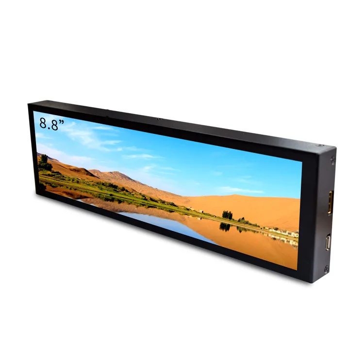 8.8 Inch Secondary Screen IPS Touch HDMI Monitor Bar Type for PC Case Raspberry Pi AIDA64 DIY Temperature Monitoring Display