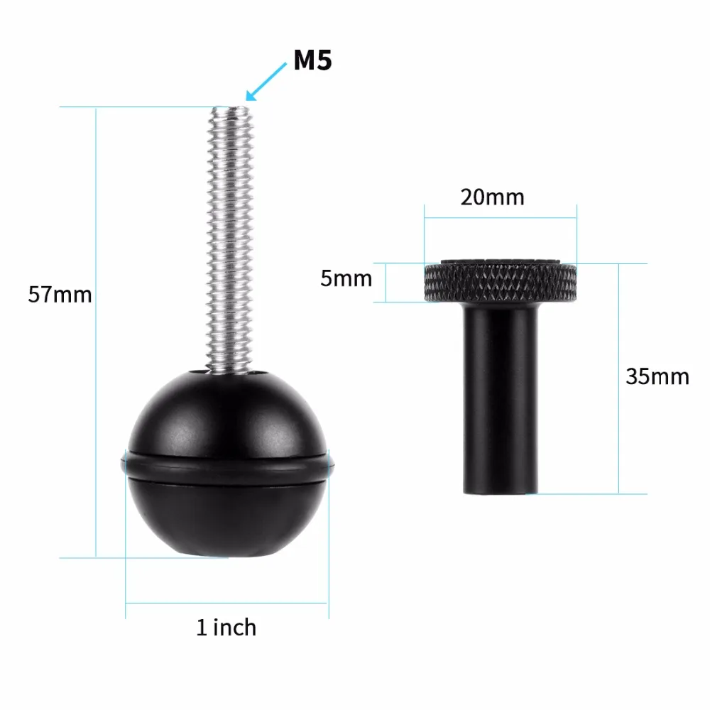 Tauchkamera-Trägergriff-Erweiterungshalterung aus Aluminiumlegierung für Dual-Handhalterung DSLR für GoPro Action Unterwasser – Detail 15