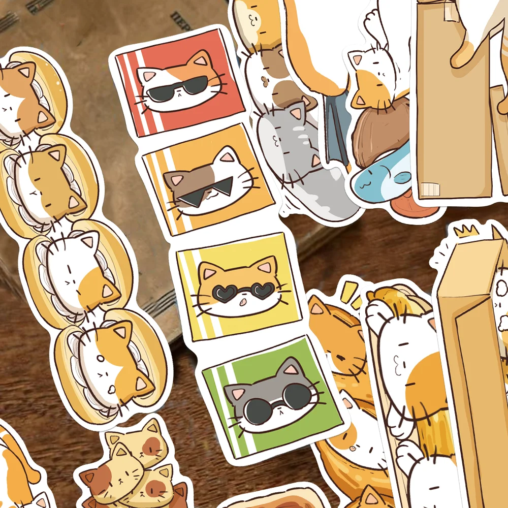 30pcs Cartoon Cat Shaped Bookmarks Fun Paper Bookmarks for Students DIY Decorative Cards for Notebooks Message Cards