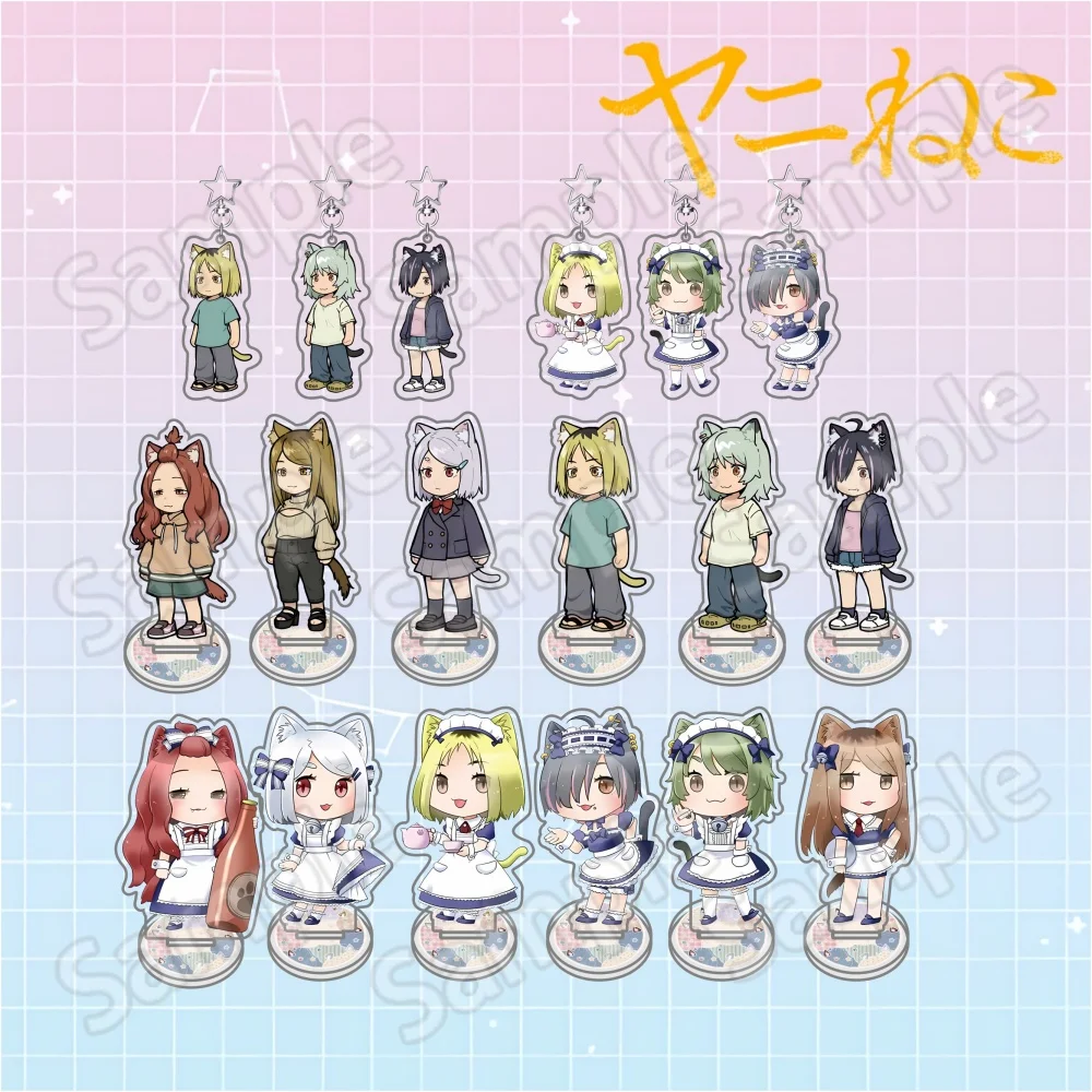 Llavero de acrílico de 6-10 cm de Anime Chainsmoker Cat Yani Neko, versión