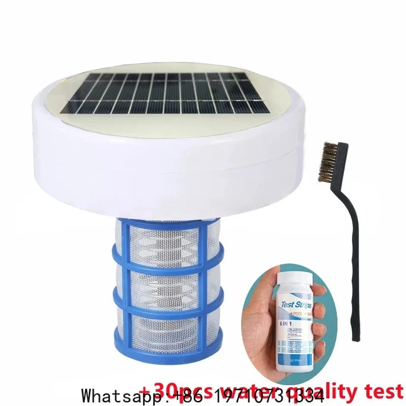 Solar Powered Pool Ionizer Purifier Copper Silver Ion Algae Cleaning Equipment Outdoor Swimming Pools Tub Water