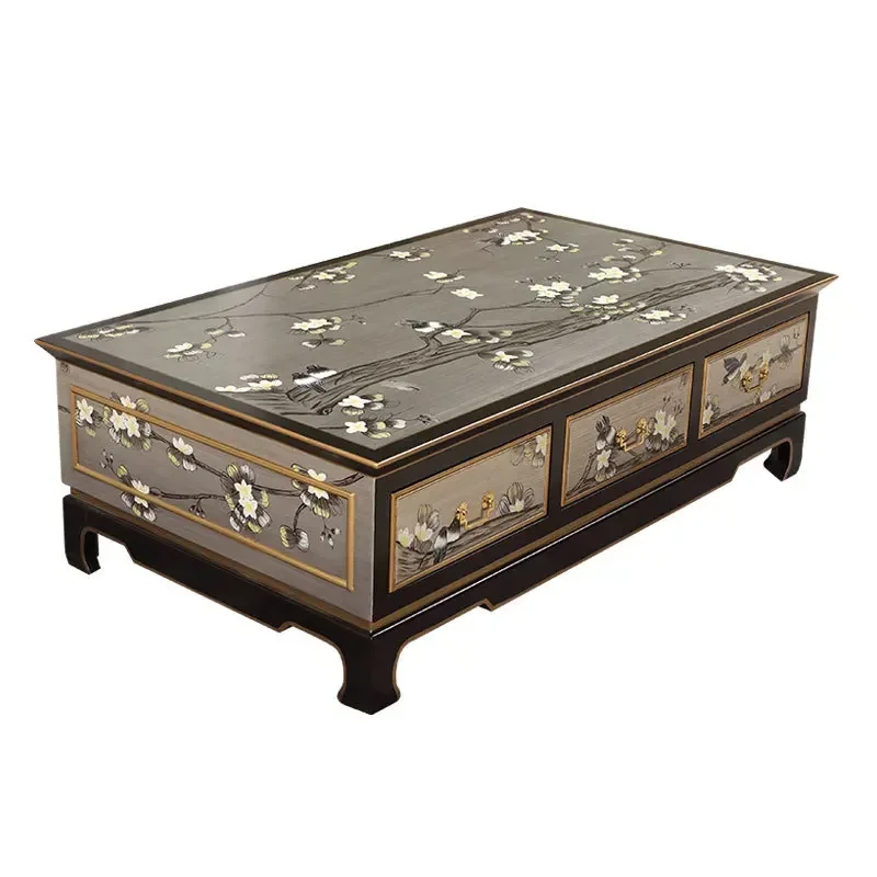 

1,4 метра, вилла, большое хранилище из массива дерева, современный новый китайский прямоугольный журнальный столик для гостиной