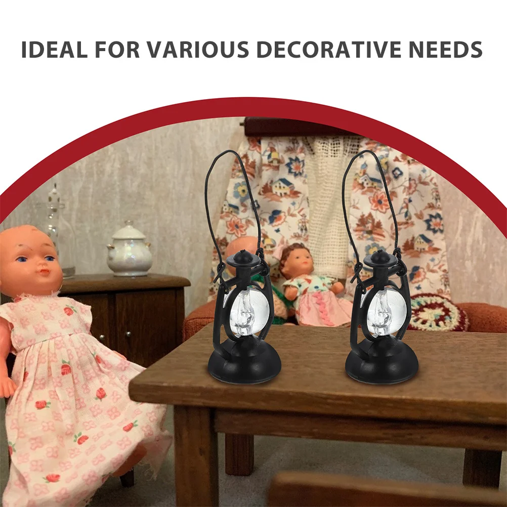 20개 미니 랜턴 빈티지 미니어처 램프 소형 걸이형 랜턴 미니어처 풍경 장식 인형집 장식