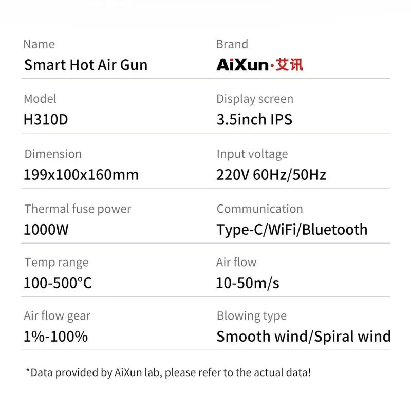 for AIXUN H310D Soldering Station Electronics Repair Soldering Desoldering Accurate Temperature Control Hot Air Rework Station