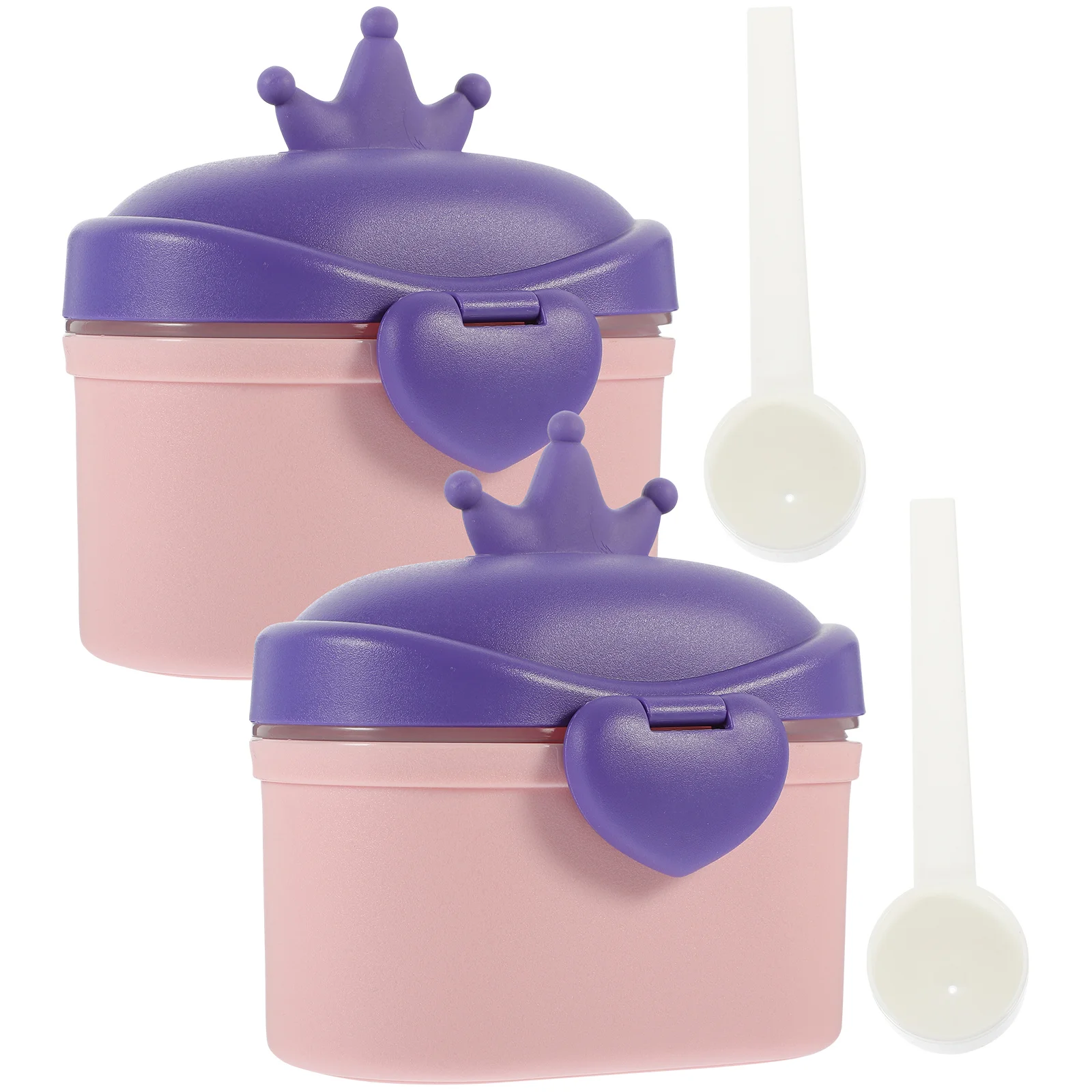 

2Pcs Milk Powder Box Formula Holder Baby Food Container Travel Infant Formula Dispenser Sealed Milk Powder Container Easy Scoop